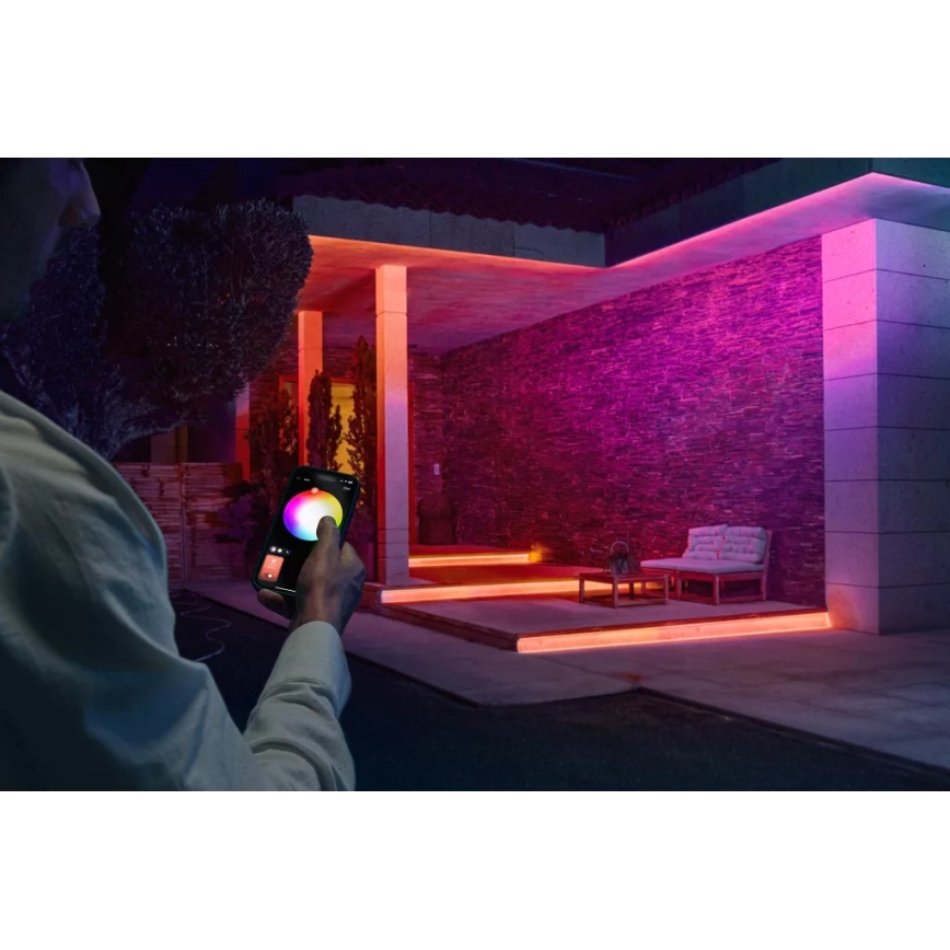 Philips - LED RGBW димируема външна лента Hue FLUX 5m LED/30W/230V 2200-6500K IP67 + сензор за движение