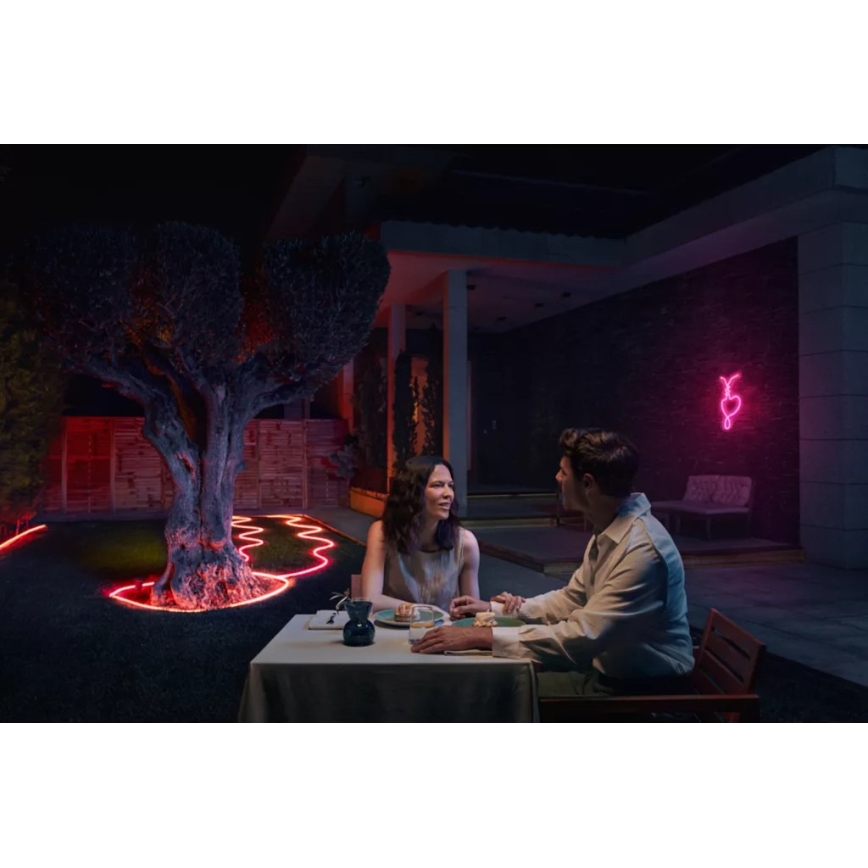 Philips - LED RGBW димируема външна лента Hue NEON 5m LED/30W/230V 2200-6500K IP67 + сензор за движение