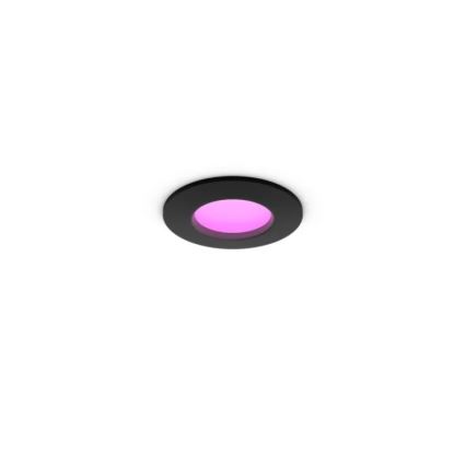 Philips - LED RGBW Димируемо вградено таванно осветително тяло за баня Hue SLIM LED/8,3W/230V 1000-20000K черно P44