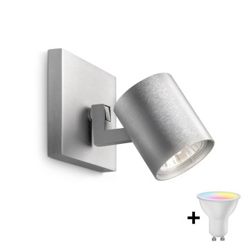 Philips - LED RGBW димируемо точково осветително тяло RUNNER 1xGU10/6,5W/230V 2700-6500K матов хром