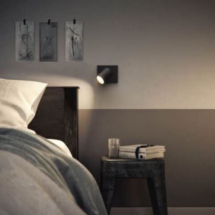Philips - LED RGBW с възможност за регулиране на яркостта точково осветително тяло RUNNER 1xGU10/6,5W/230V 2700-6500K черно