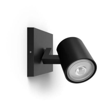 Philips - LED RGBW с възможност за регулиране на яркостта точково осветително тяло RUNNER 1xGU10/6,5W/230V 2700-6500K черно