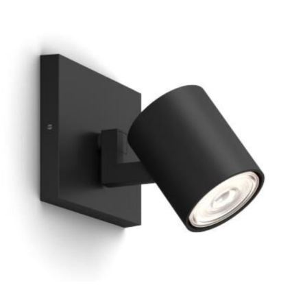 Philips - LED RGBW с възможност за регулиране на яркостта точково осветително тяло RUNNER 1xGU10/6,5W/230V 2700-6500K черно