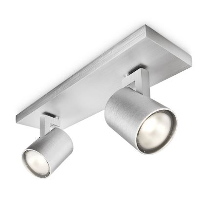 Philips - LED RGBW димируемо точково осветително тяло RUNNER 2xGU10/6,5W/230V 2700-6500K матов хром