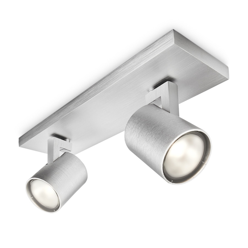 Philips - LED RGBW димируемо точково осветително тяло RUNNER 2xGU10/6,5W/230V 2700-6500K матов хром