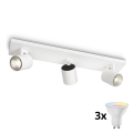 Philips - LED RGBW димируемо точково осветително тяло RUNNER 3xGU10/6,5W/230V 2700-6500K бяло