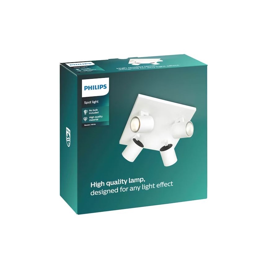 Philips - LED RGBW димируемо точково осветително тяло RUNNER 4xGU10/6,5W/230V 2700-6500K бяло