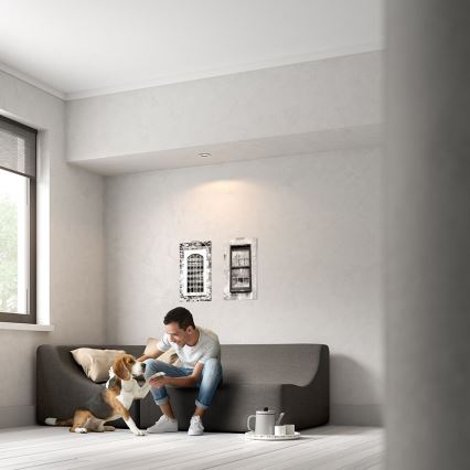 Philips - Димируемо LED RGBW вградено осветително тяло DONEGAL 1xGU10/4,8W/230V + дистанционно управление