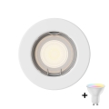 Philips - LED RGBW димируемо вградено осветително тяло PERIDOT 1xGU10/6,5W/230V бяло + дистанционно управление
