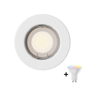 Philips - LED RGBW димируемо вградено осветително тяло PERIDOT 1xGU10/6,5W/230V бяло + дистанционно управление