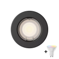 Philips - LED RGBW димируемо вградено осветително тяло PERIDOT 1xGU10/6,5W/230V черно + дистанционно управление