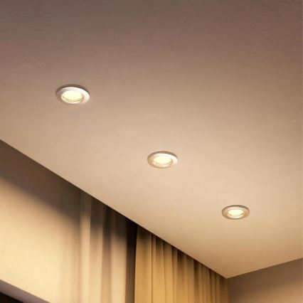 Philips - LED RGBW димируемо вградено осветително тяло PERIDOT 1xGU10/6,5W/230V 2700-6500K сребристо