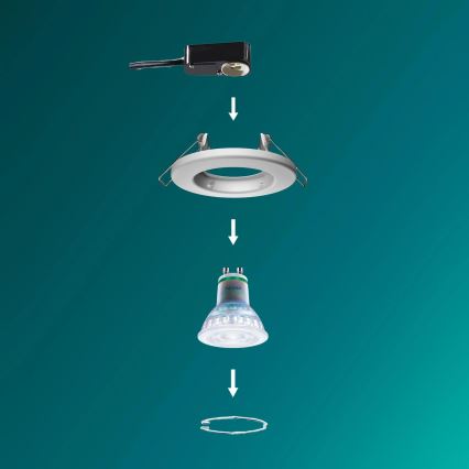 Philips - LED RGBW димируемо вградено осветително тяло PERIDOT 1xGU10/6W/230V бяло + дистанционно управление