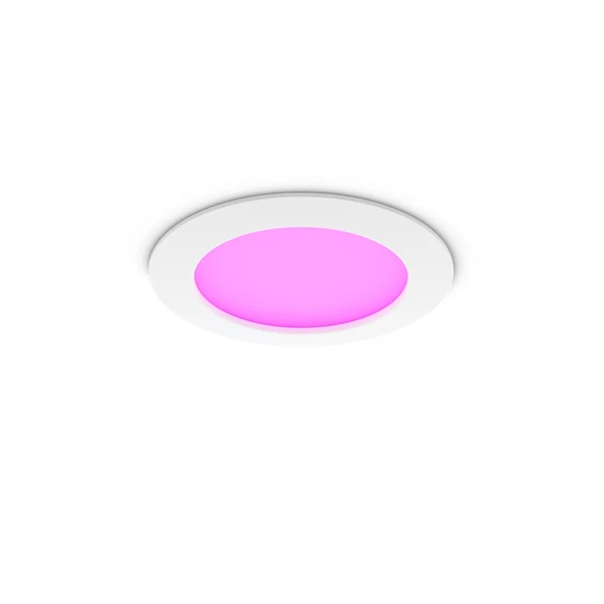 Philips - LED RGBW Димируемо вградено таванно осветително тяло за баня Hue SLIM LED/12W/230V 1000-20000K бяло IP44