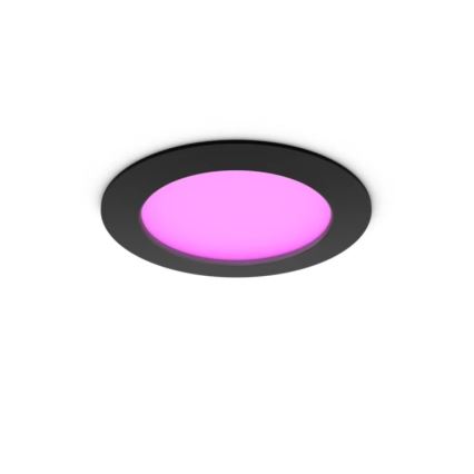 Philips - RGBW LED димируемо вградено осветително тяло за баня Hue SLIM LED/12W/230V 1000-20000K черно IP44