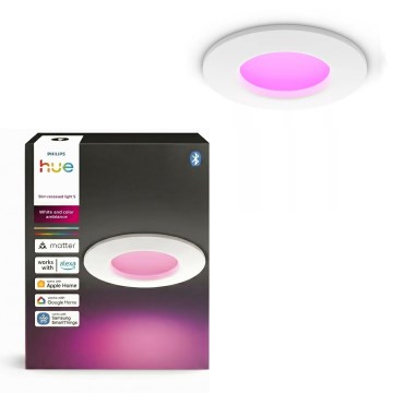 Philips - LED RGBW димируемо вградено осветително тяло за баня Hue SLIM LED/8,3W/230V 1000-20000K бяло IP44