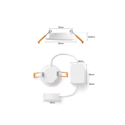 Philips - LED RGBW димируемо вградено осветително тяло за баня Hue SLIM LED/8,3W/230V 1000-20000K бяло IP44