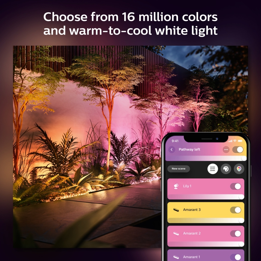 Philips - LED RGBW Димируема екстериорна лампа Hue White и Color Ambiance LED/20W/24V IP65