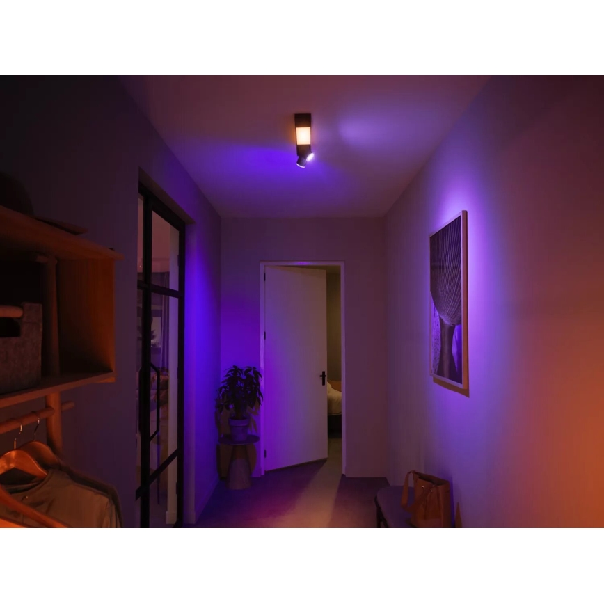 Philips - LED RGBW регулируемо точково осветително тяло Hue CENTRIS 2xGU10/4,2W/230V + LED/11W 2000-6500K