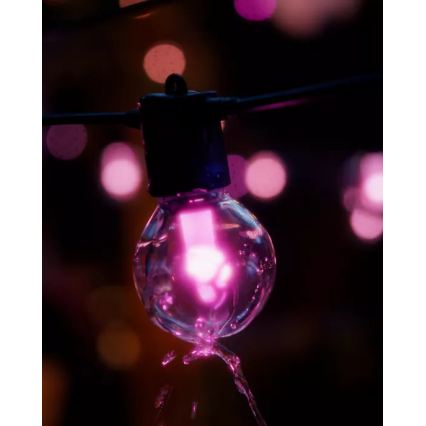 Philips - LED RGBW Удължима димируема външна гирлянда Hue FESTAVIA 30xLED 21m IP65