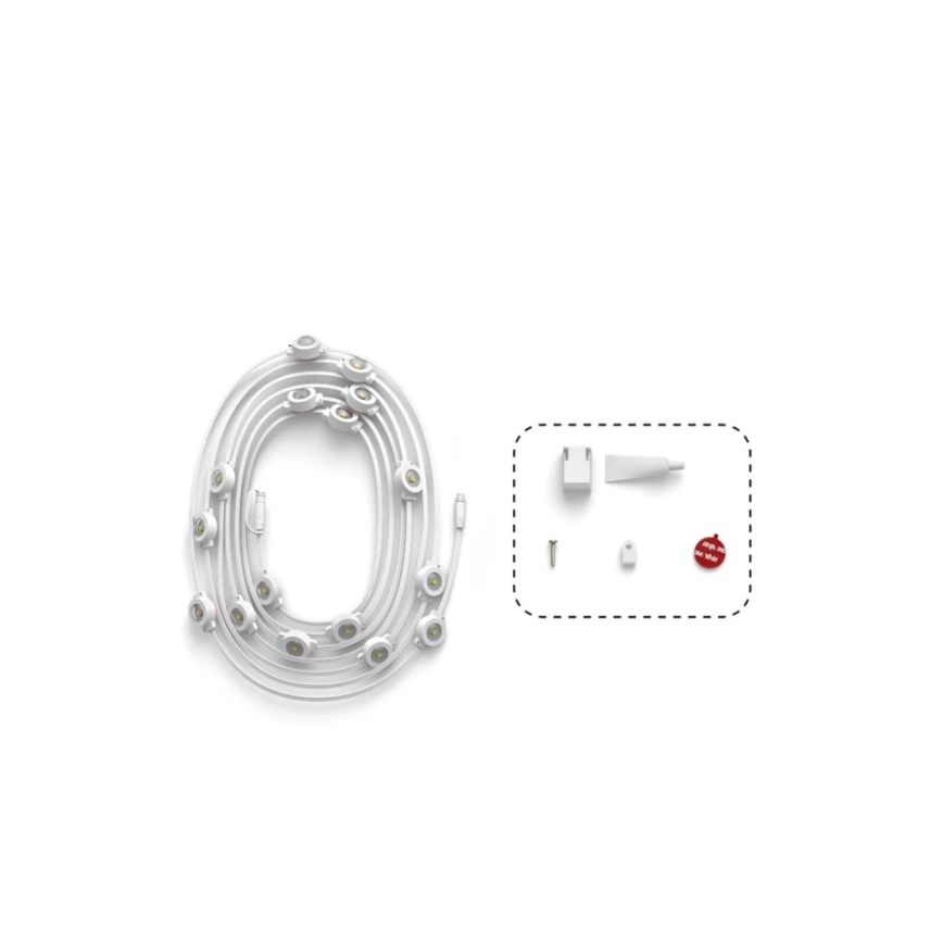 Philips - LED RGBW Удължима димируема външна гирлянда Hue FESTAVIA 16xLED 9m 1000-20000K IP65