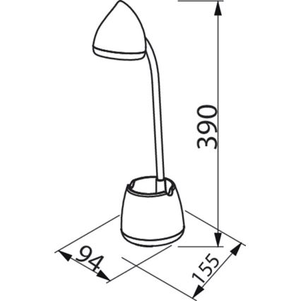 Philips - LED Димируема сензорна настолна лампа HAT LED/4,5W/5V 3000/4000/5700K CRI 90