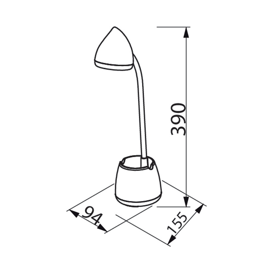 Philips - LED Димируема сензорна настолна лампа HAT LED/4,5W/5V 3000/4000/5700K CRI 90