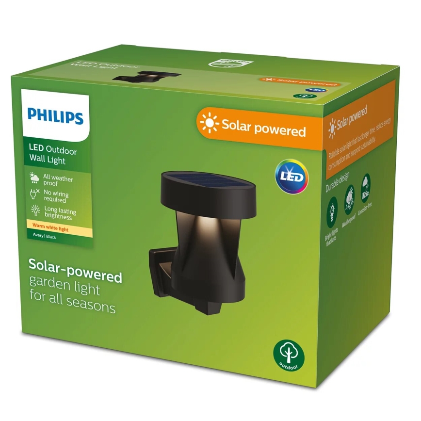 Philips - LED Соларен аплик AVERY LED/1,8W/3,7V 2700K IP44