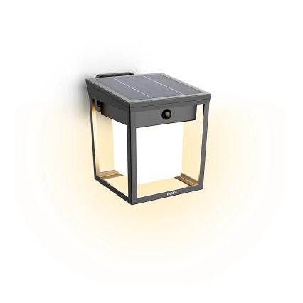 Philips - LED Соларен аплик със сензор BLAISE LED/1,5W/3,7V 3000K IP44