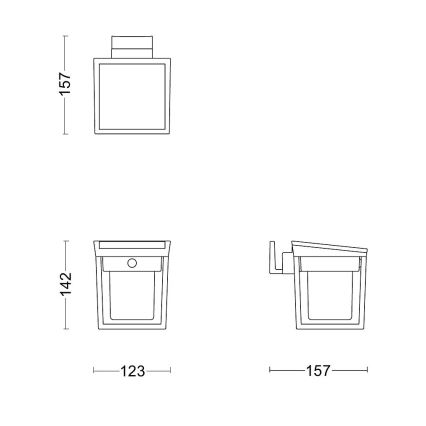 Philips - LED Соларен аплик със сензор BLAISE LED/1,5W/3,7V 3000K IP44