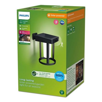 Philips - LED Соларен аплик със сензор CAMILL LED/1,4W/3,7V IP44