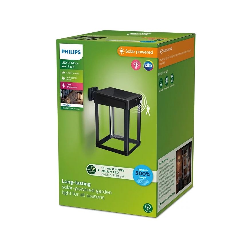 Philips - LED Соларен аплик със сензор CAMILL LED/1,4W/3,7V IP44