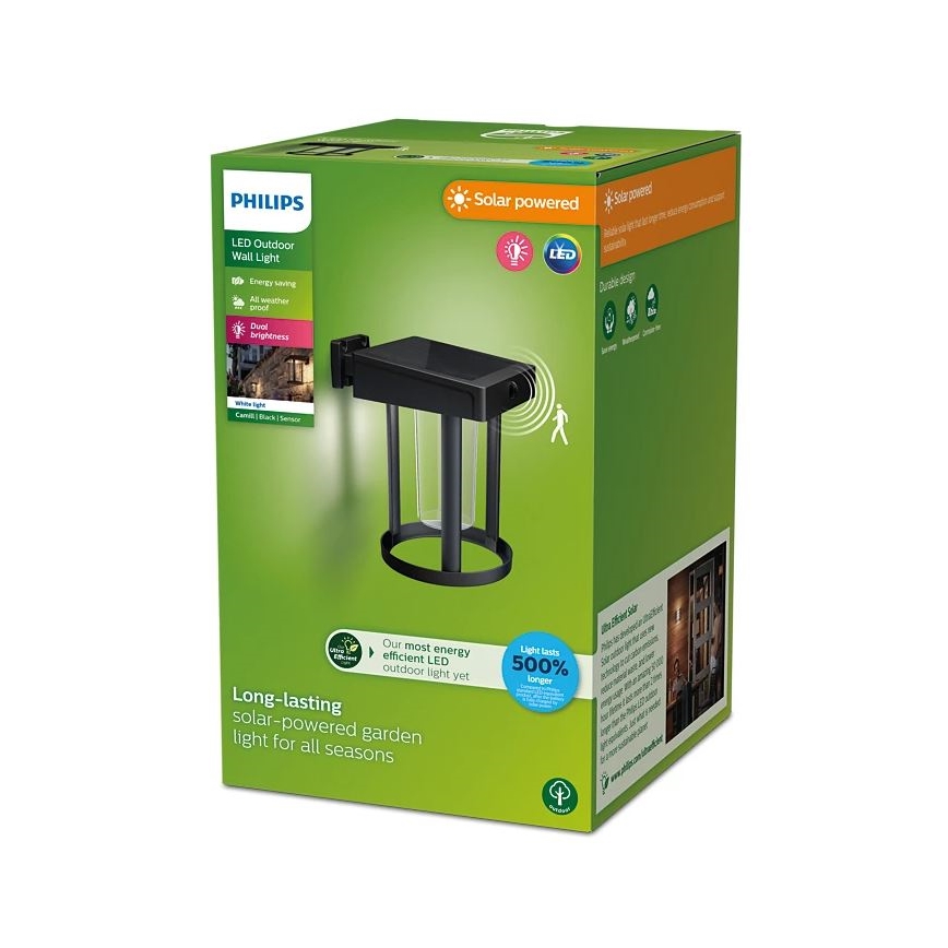 Philips - LED Соларен аплик със сензор CAMILL LED/1,4W/3,7V IP44