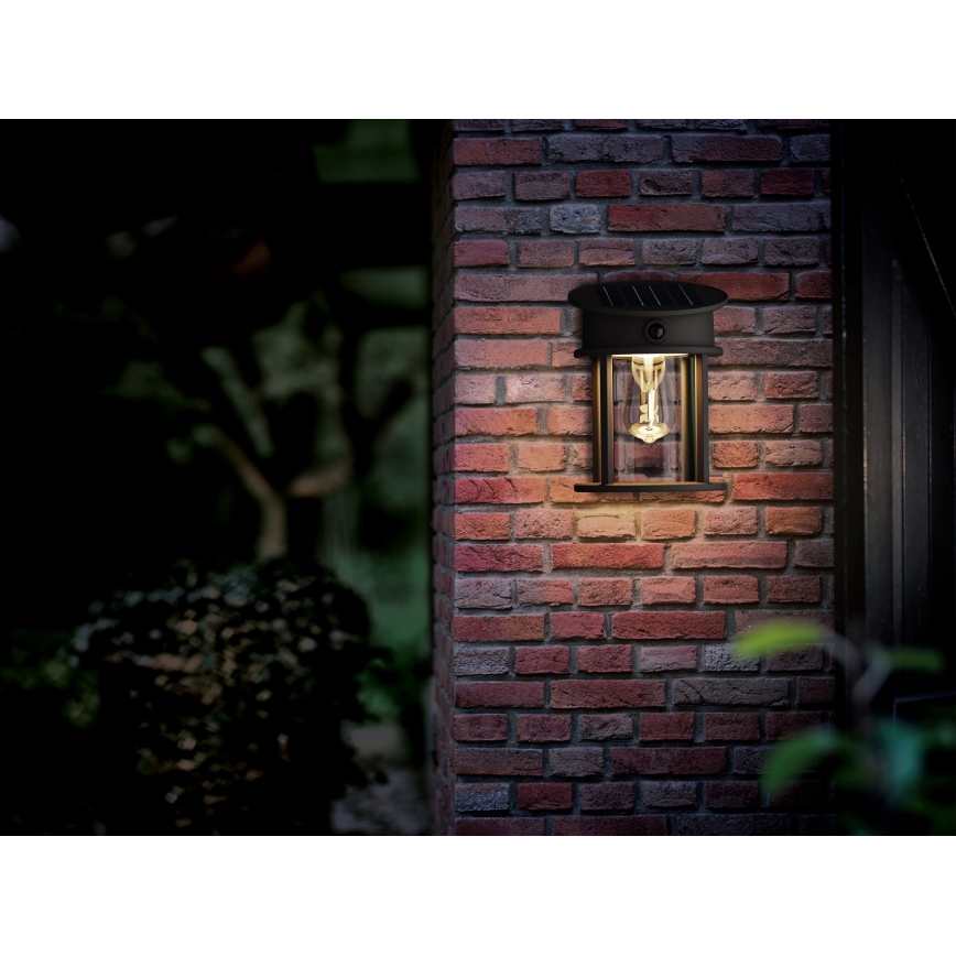 Philips - LED Соларен аплик със сензор GERI LED/3,2W/3,7V 2700K IP44
