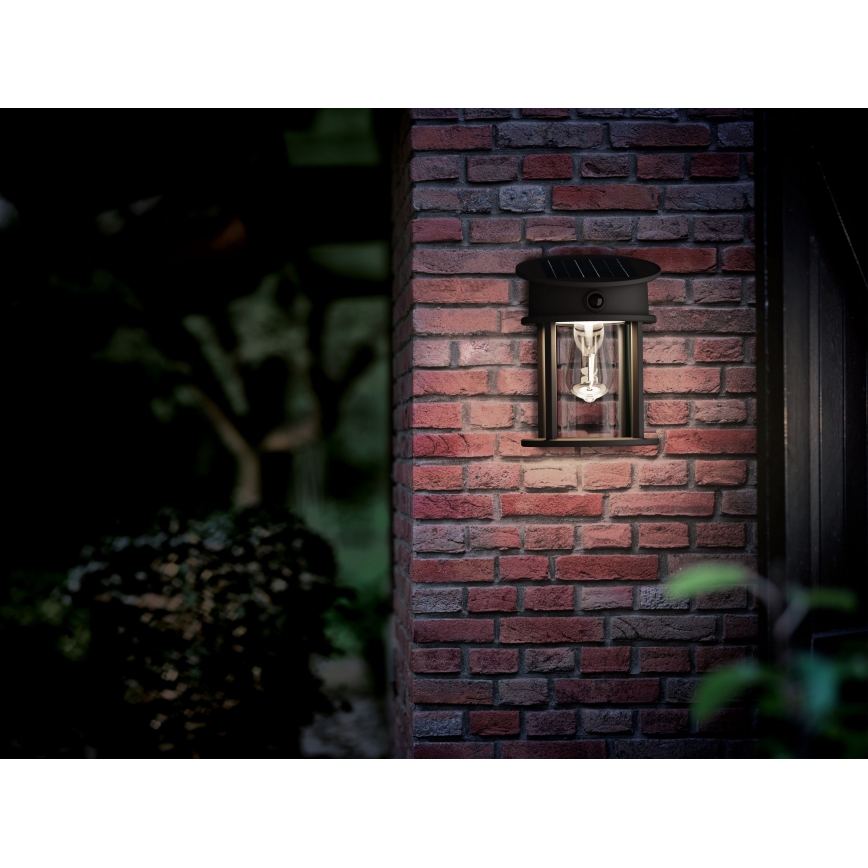 Philips - LED Соларен аплик със сензор GERI LED/3,2W/3,7V 4000K IP44