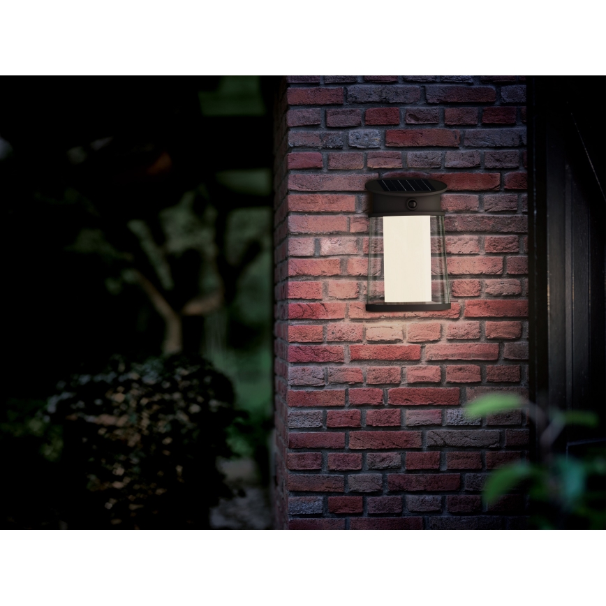 Philips - LED Соларен аплик със сензор JUDA LED/3,2W/3,7V 4000K IP44