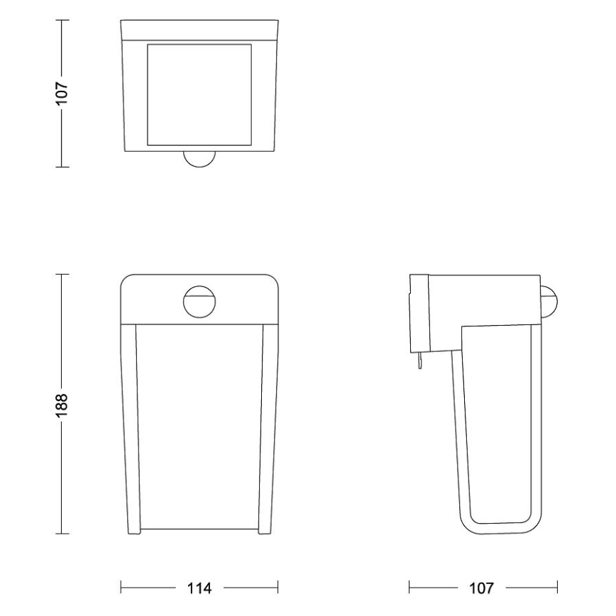 Philips - LED Соларен аплик със сензор SHROUD LED/2,3W/3,7V IP44