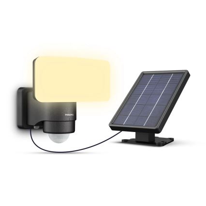 Philips - LED Соларен аплик със сензор TYLUS LED/6W/3,7V 3000K IP44