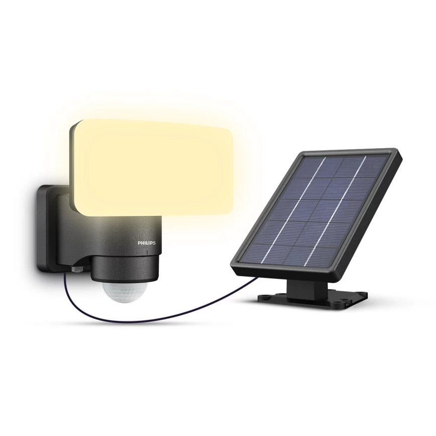 Philips - LED Соларен аплик със сензор TYLUS LED/6W/3,7V 3000K IP44