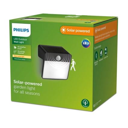 Philips - LED Соларен аплик със сензор YARIXA LED/2,2W/3,7V 600 mAh IP44