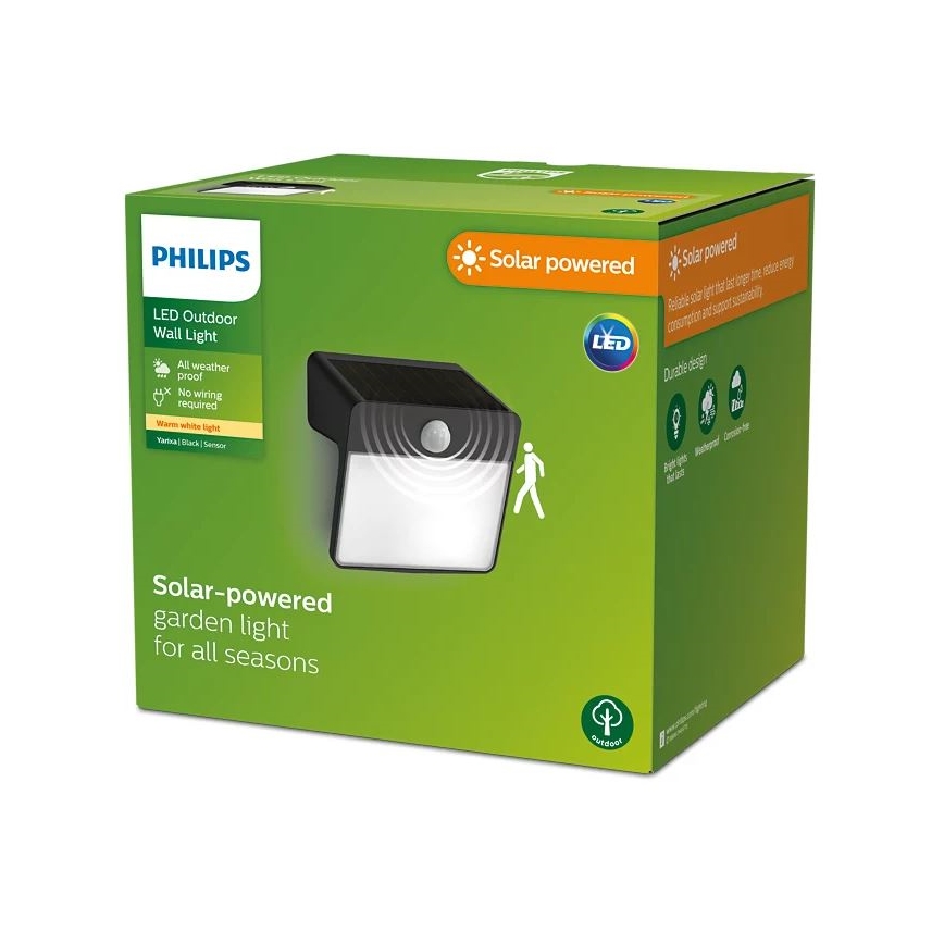 Philips - LED Соларен аплик със сензор YARIXA LED/2,2W/3,7V 600 mAh IP44