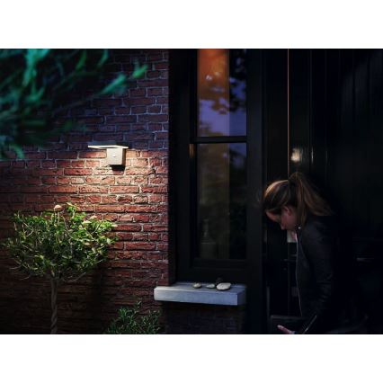 Philips - LED Соларен аплик със сензор ZONAL LED/1,3W/3,7V IP44