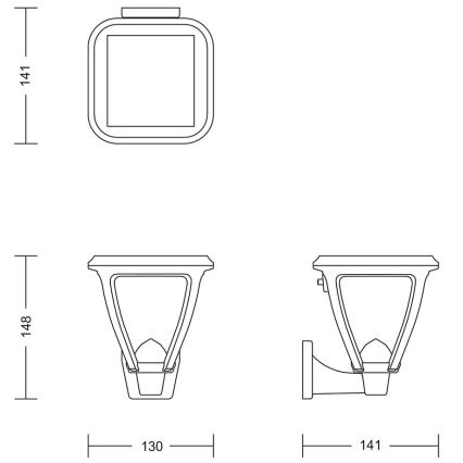 Philips - LED Соларен аплик VAPORA LED/1,5W/3,7V 1500 mAh IP44
