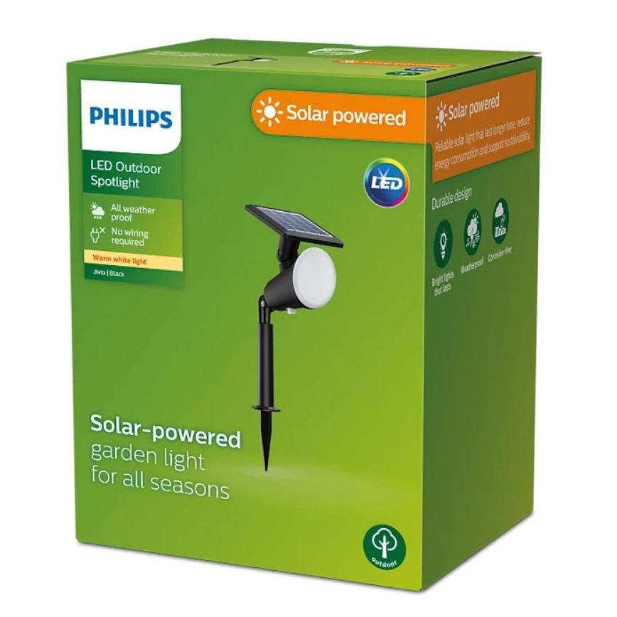 Philips - LED соларен прожектор JIVIX LED/1,4W/3,7V 1800 mAh IP44