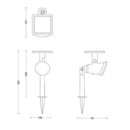 Philips - LED Соларен спот JIVIX LED/1,4W/3,7V IP44