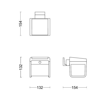Philips - LED соларен стенен фенер с датчик за движение и здрач EZRA LED/1,8W/3,7V 2600 mAh 3000K IP44