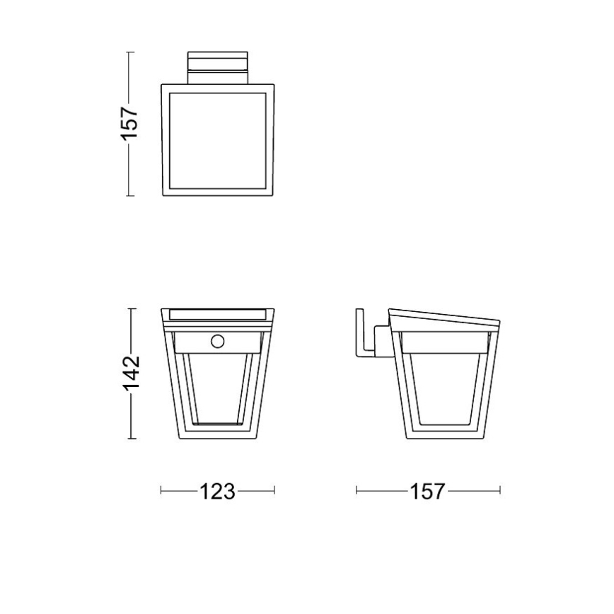 Philips - LED соларен стенен фенер с датчик за движение и здрач NISSA LED/1,8W/3,7V 2600 mAh 3000K IP44