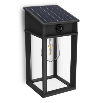 Philips - LED соларен стенен фенер с датчик за движение и здрач GERI LED/3,2W/3,7V 2600 mAh 4000K IP44