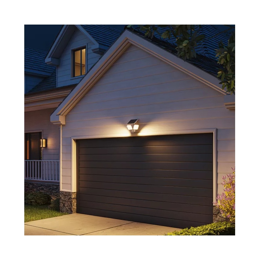 Philips - LED соларно стенно осветително тяло със сензор ZYREN LED/24,5W/3,7V 2600 mAh 3000K IP65 бяло