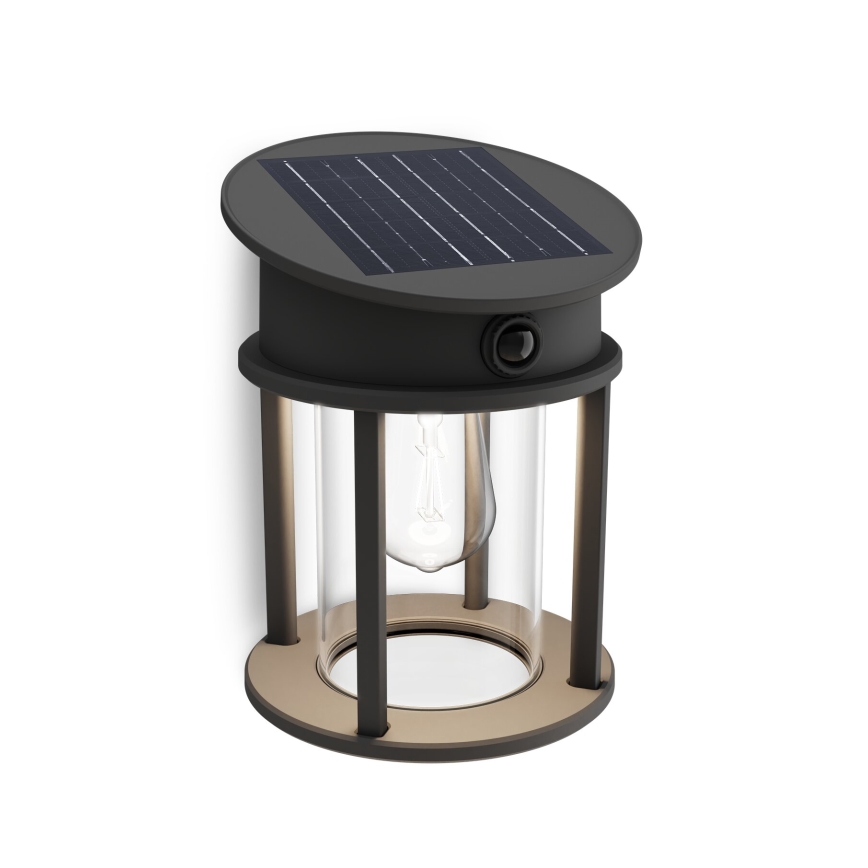 Philips - LED соларен стенен фенер с датчик за движение и здрач GERI LED/3,2W/3,7V 2600 mAh 4000K IP44